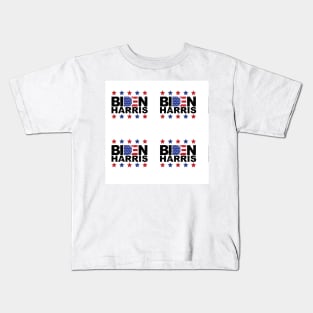 Joe Biden Kamala Harris Logo On White Kids T-Shirt